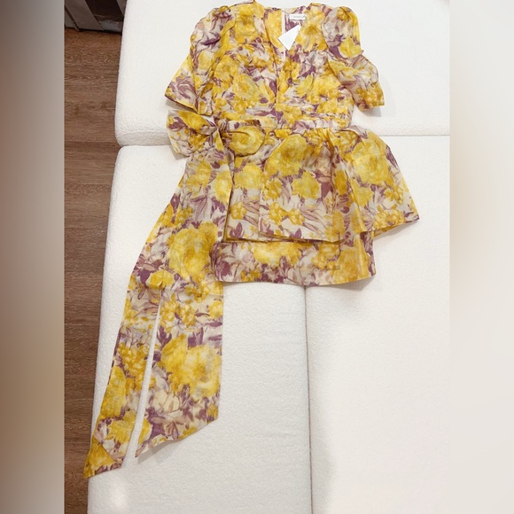 NWT AU2 RUNWAY LOOK Zimmermann HIGH TIDE PEPLUM MINI Dress - Picture 9 of 14